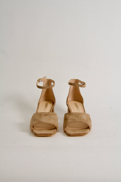 Rosa Nougat Suede Sandals