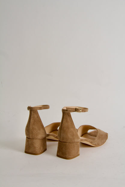 Rosa Nougat Suede Sandals