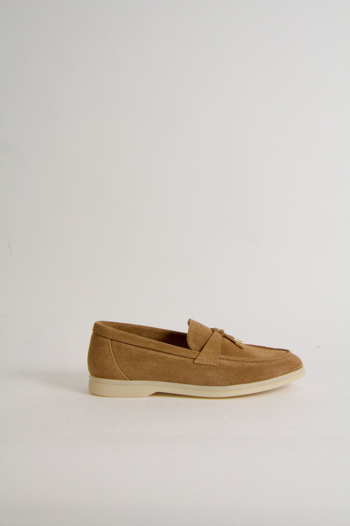 Vinnie Camel Beige Suede Loafers
