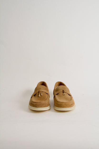 Vinnie Camel Beige Suede Loafers