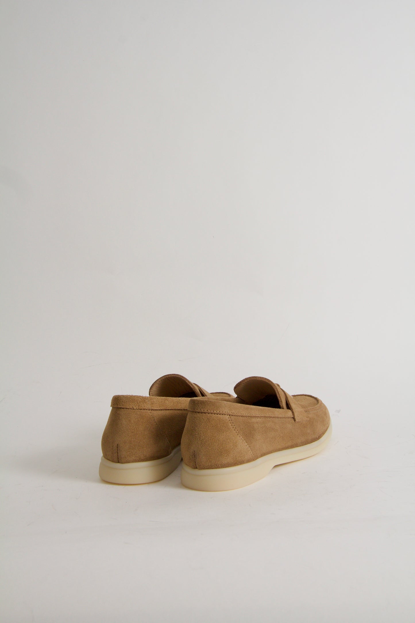 Vinnie Camel Beige Suede Loafers
