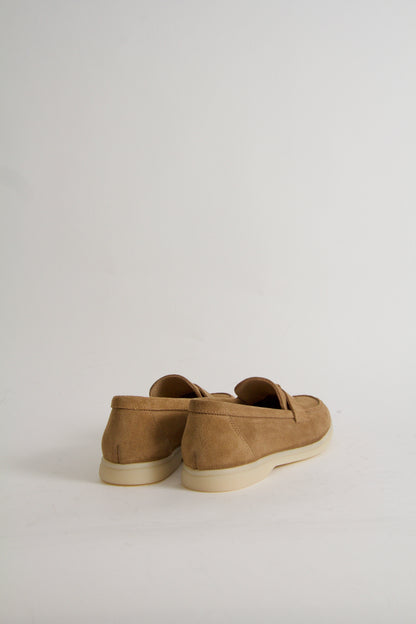 Vinnie Camel Beige Suede Loafers
