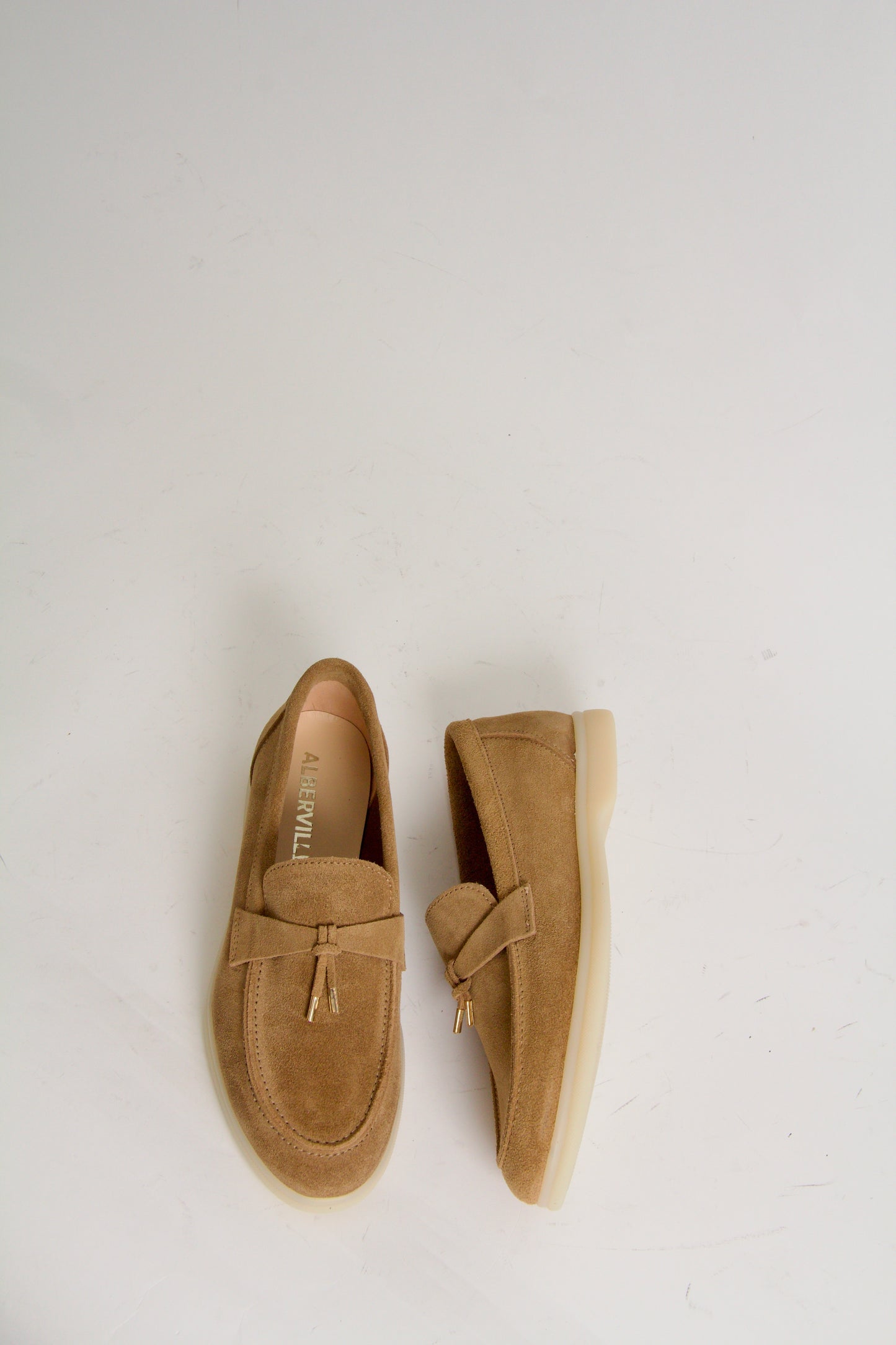 Vinnie Camel Beige Suede Loafers