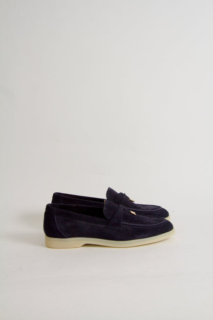 Vinnie Navy Blue Suede Loafers