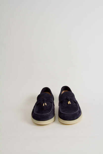 Vinnie Navy Blue Suede Loafers