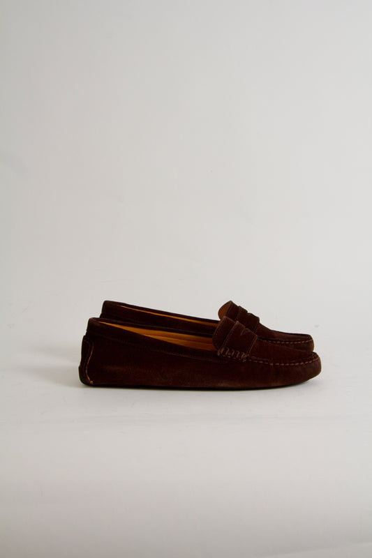 Rosemary Mahogany Brown Suede Moccasin