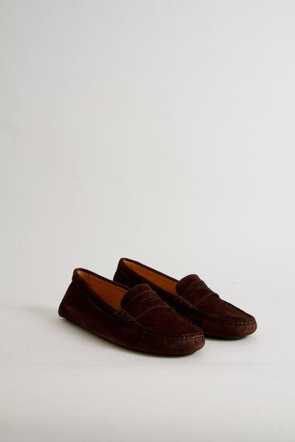 Rosemary Mahogany Brown Suede Moccasin