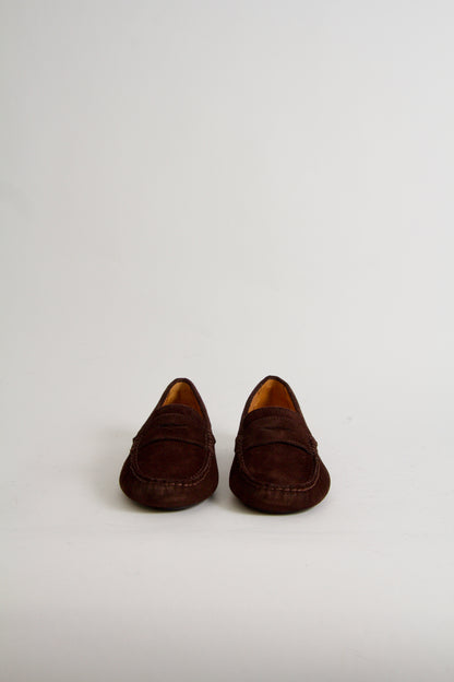 Rosemary Mahogany Brown Suede Moccasin