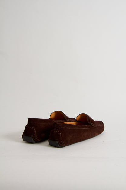 Rosemary Mahogany Brown Suede Moccasin