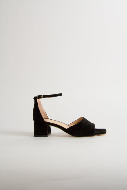 Rosa Black Suede Sandals