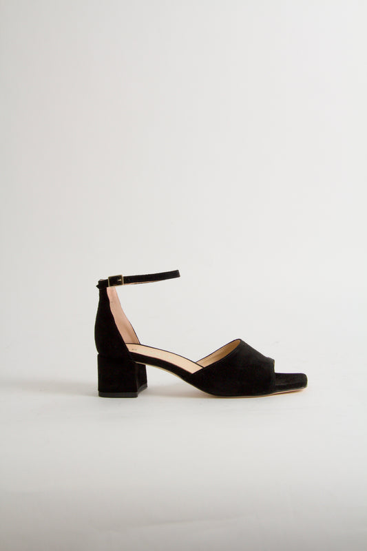 Rosa Black Suede Sandals
