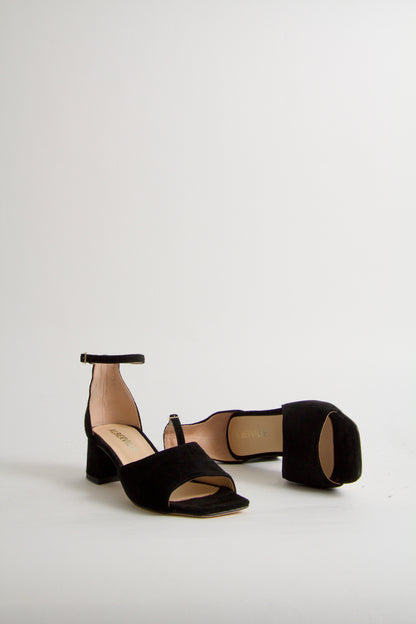 Rosa Black Suede Sandals