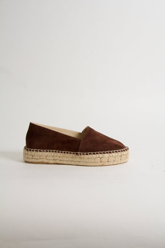 Vega Dark Brown Suede Espadrilles