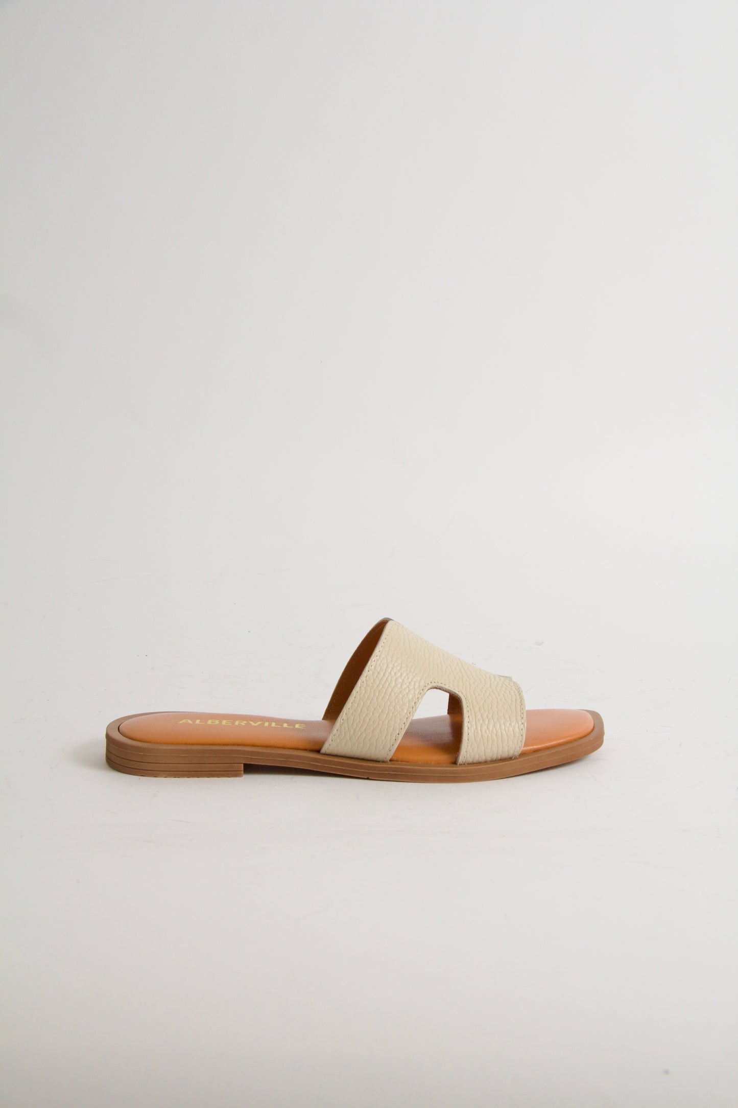 Yvon Offwhite Leather Sandals
