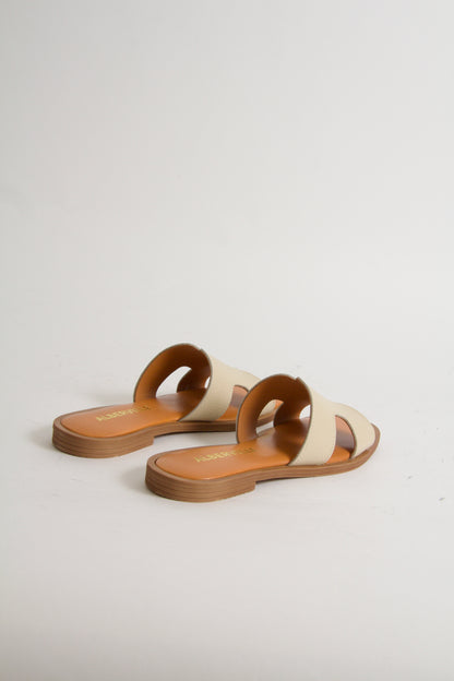 Yvon Sandaler i Off-white Läder