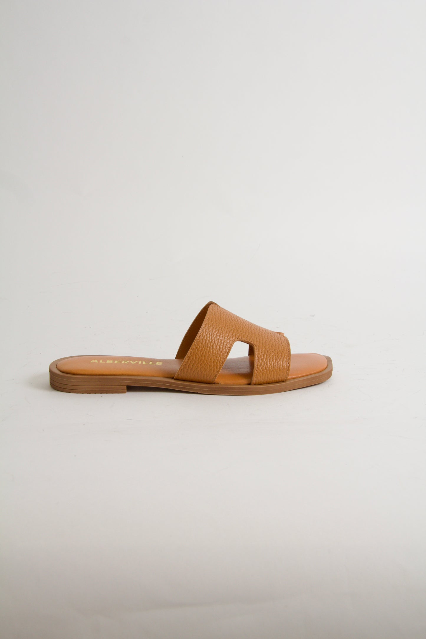 Yvon Cognac Brown Leather Sandals
