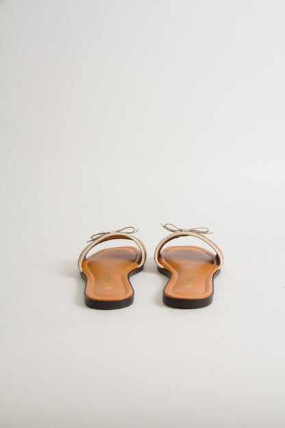 Yonis Sandaler i Offwhite + Naturfärgad Bast