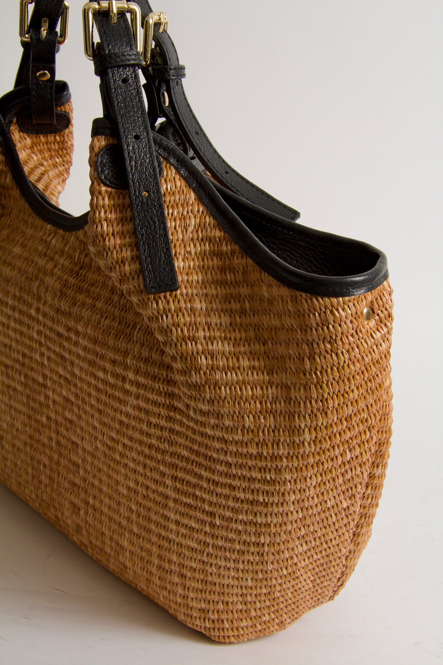 Carlotta Tote Bag Natur + Black Shopper väska