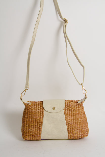 Scarlet Baguette Bag Natur + Offwhite Handväska