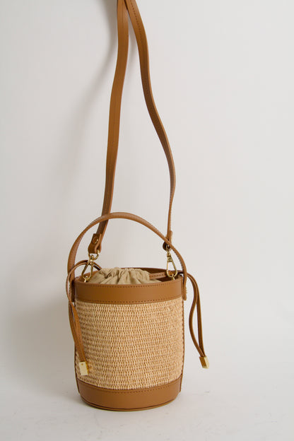 Coco Sac Raffia Natural Cuoio