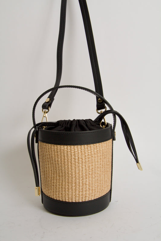Coco Sac Natur + Black Handväska