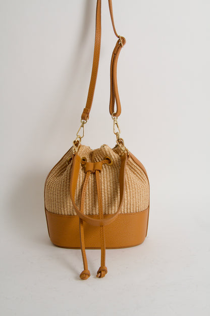 Sac Bag Natur + Cuoio Handväska