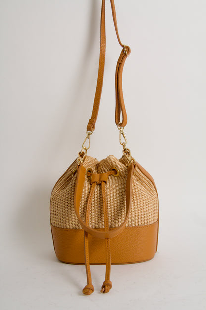 Sac Bag Natur + Cuoio Handväska