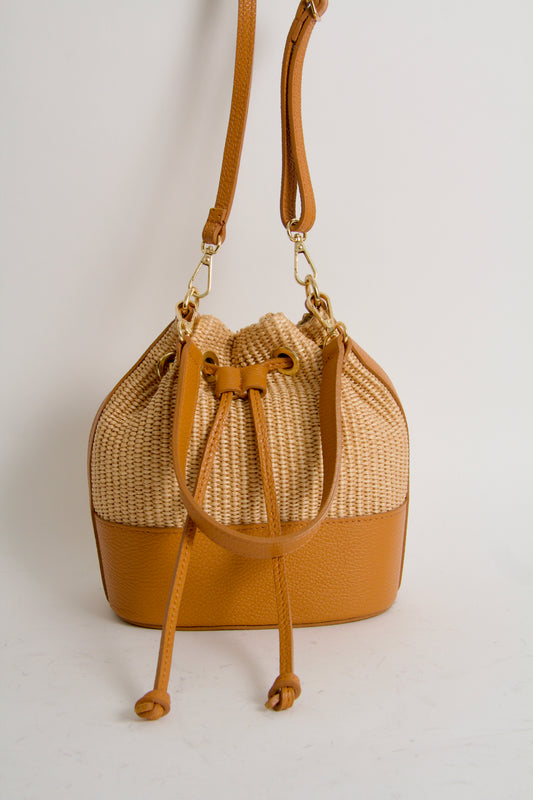Sac Bag Natur + Cuoio Handväska