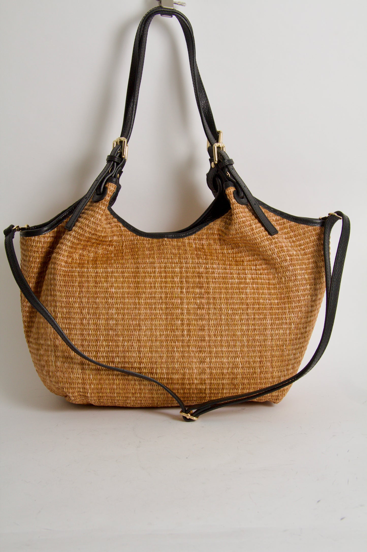 Carlotta Tote Bag Natur + Black Shopper väska