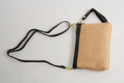 Mini Bag Raffia Natural Black
