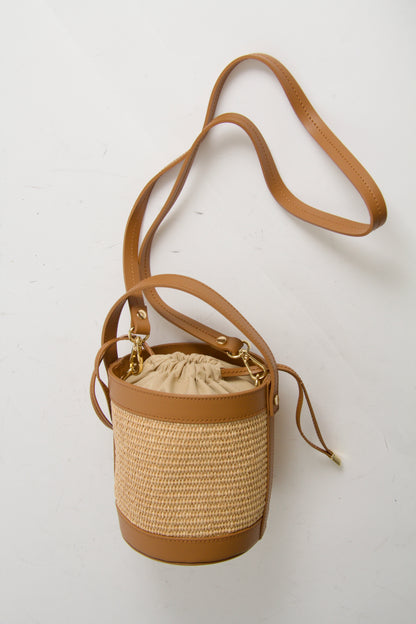 Coco Sac Raffia Natural Cuoio