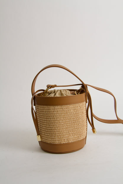 Coco Sac Raffia Natural Cuoio