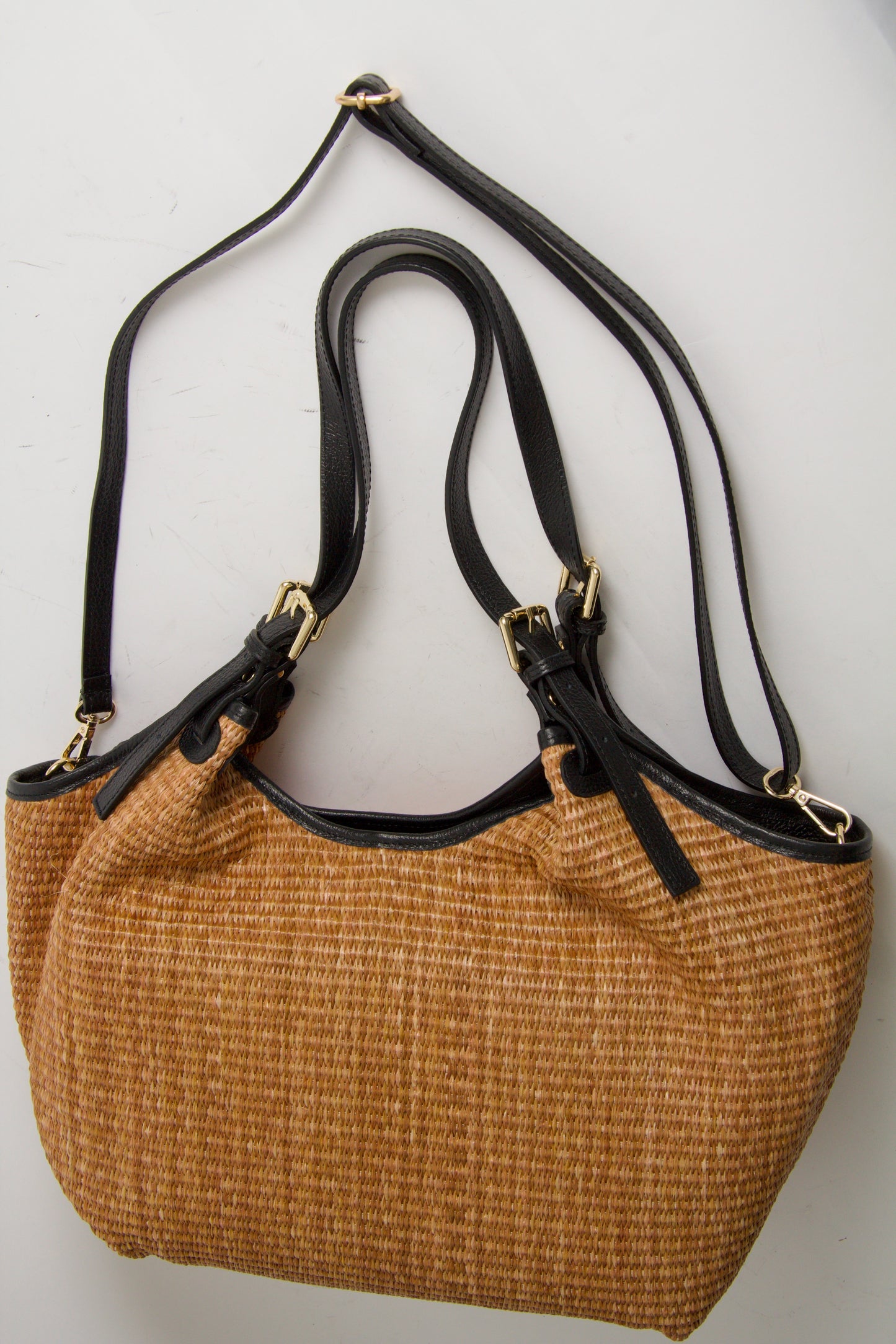 Carlotta Tote Bag Natur + Black Shopper väska
