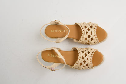 Viveca Natur Espadrillos med Kilklack