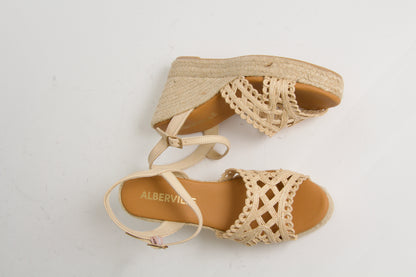 Viveca Natur Espadrillos med Kilklack
