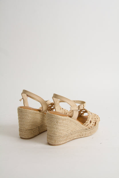 Viveca Natur Espadrillos med Kilklack