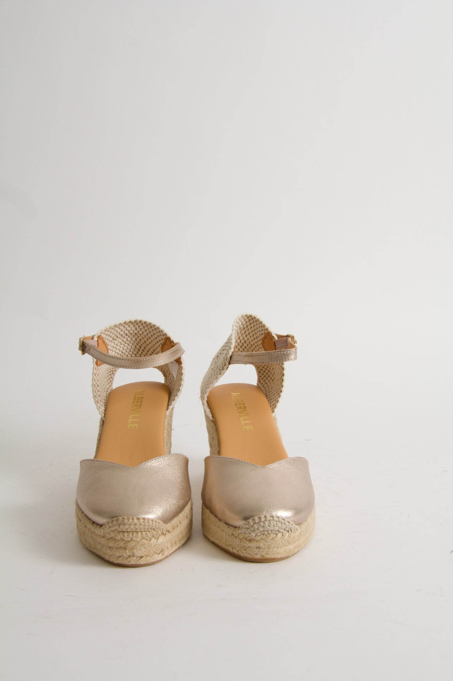 Victoria Gold Wedge Espadrilles