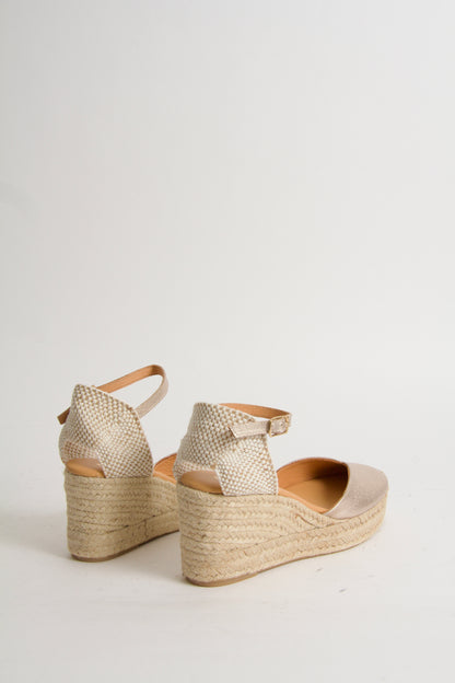 Victoria Guld Espadrillos med Kilklack