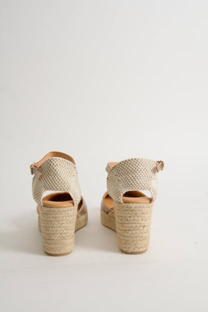 Victoria Guld Espadrillos med Kilklack