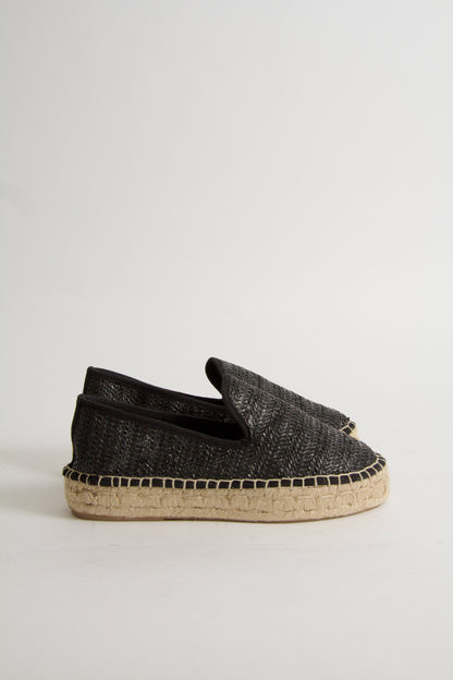 Vida Espadrillos i Svart Raffia