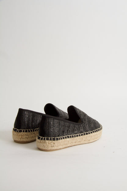 Vida Espadrillos i Svart Raffia
