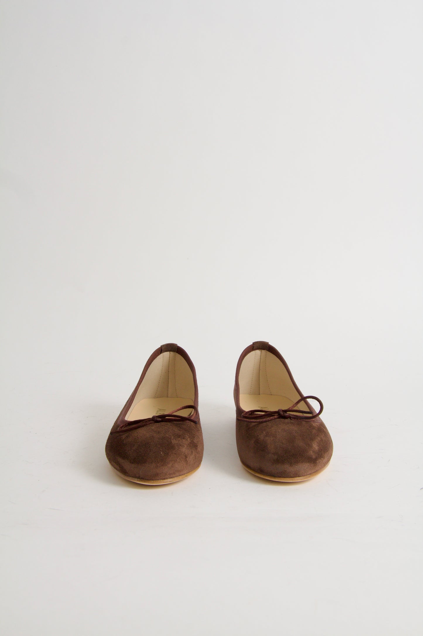 Vanessa Chocolate Brown Suede Ballerina Shoes