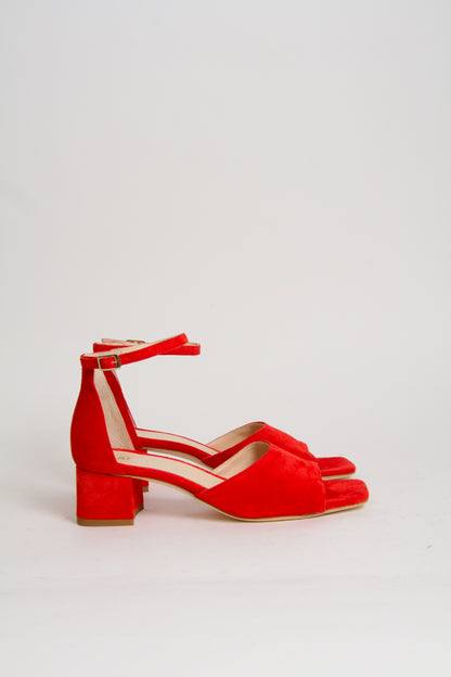 Rosa Red Suede Sandals