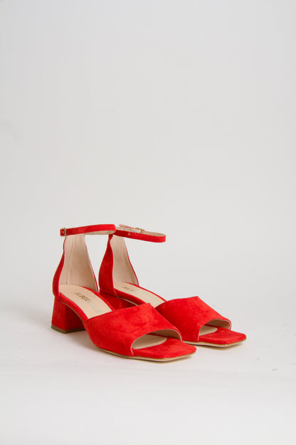 Rosa Red Suede Sandals
