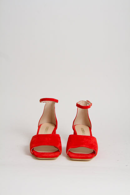 Rosa Red Suede Sandals