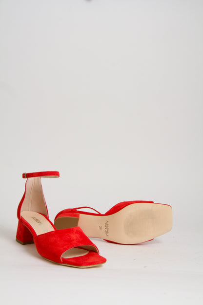 Rosa Red Suede Sandals