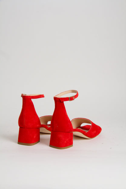 Rosa Red Suede Sandals