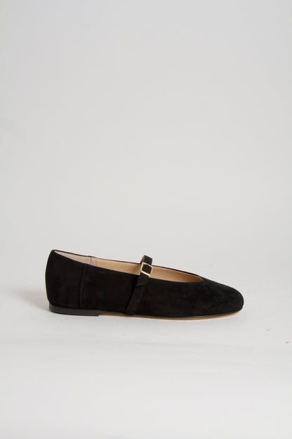Wanda Black Suede Mary Janes
