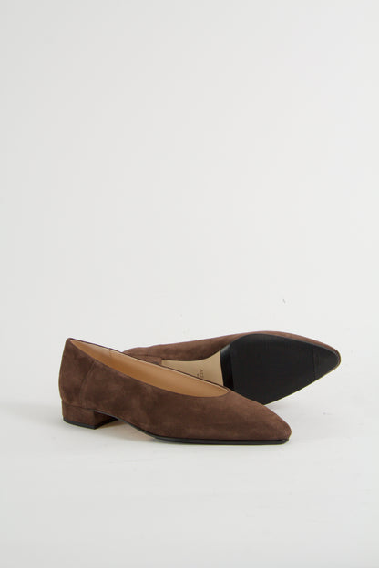 Zia Chocolate Flat Pumps