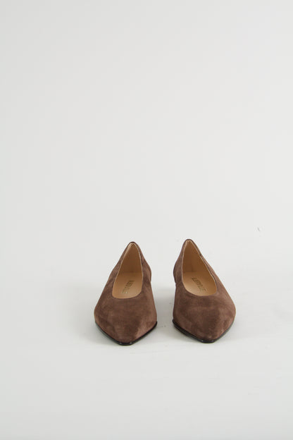 Zia Chocolate Flat Pumps